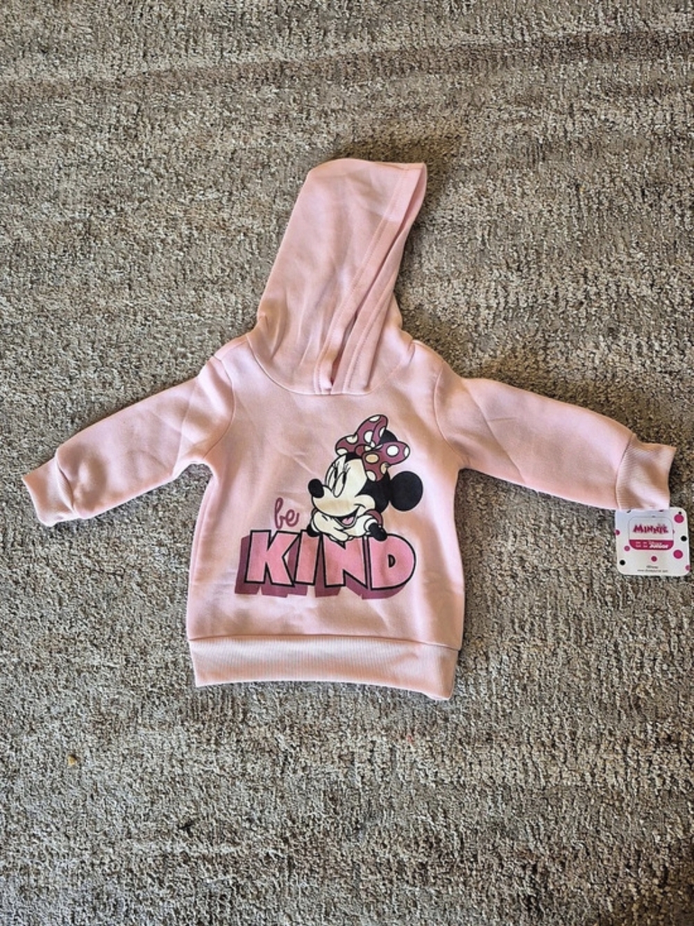 Disney Minnie Mouse Pink Hooded Sweatshirt Baby 12M